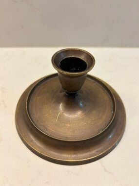 Antique-Style Solid Brass Single Candle Holder - Bronze Finish
Made in India